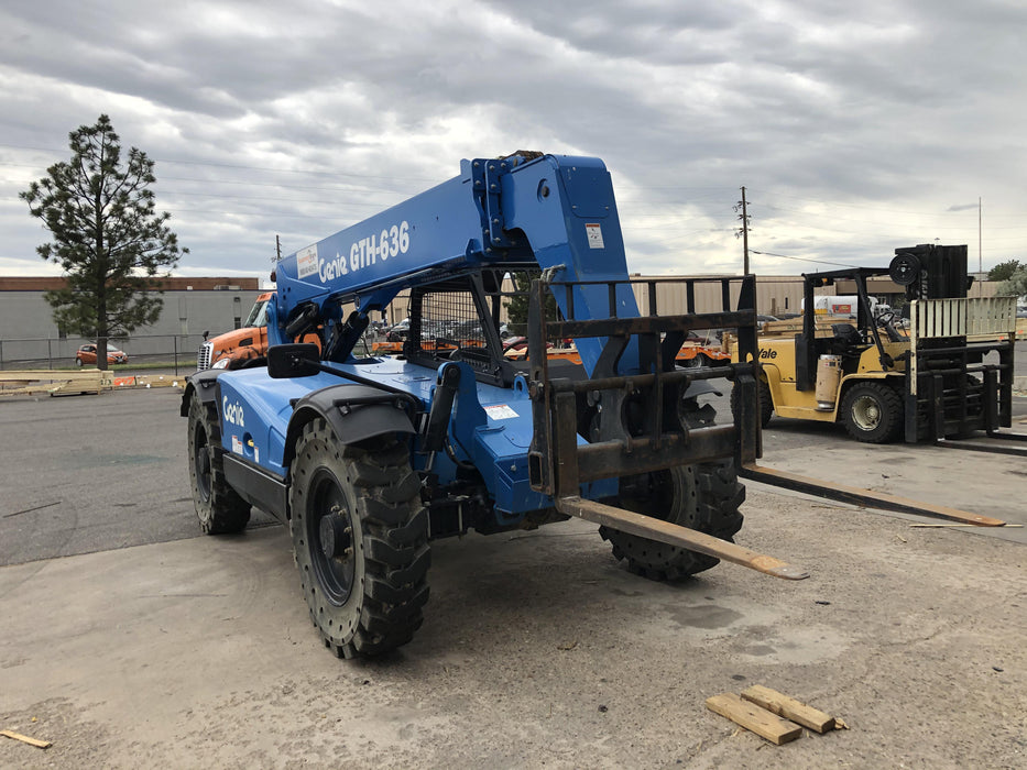 2018 Genie GTH-636 Genie GTH-636 w/Open ROPS, Solid Tires, beacon/work lights, 48" carriage/forks