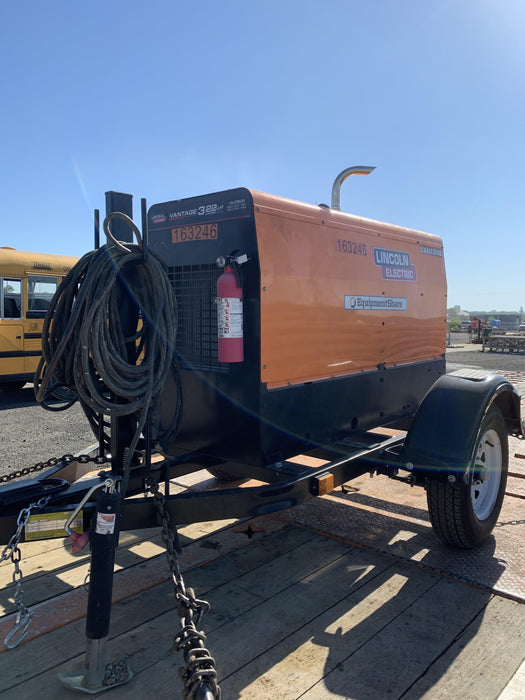 2021 Lincoln Electric Vantage 322 Vantage 322 Ready Pak 3 w/ Decals, ORANGE (includes trailer, cable rack, fender light kit) NO Telematics