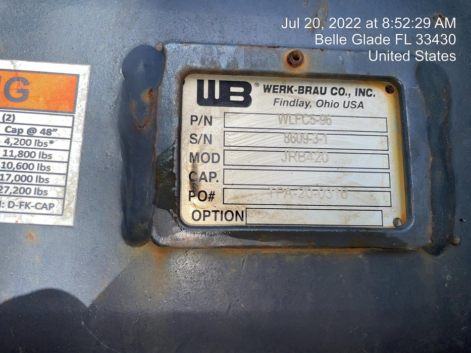 2020 WERK-BRAU 96" Loader Fork Carriage - Werk-Brau