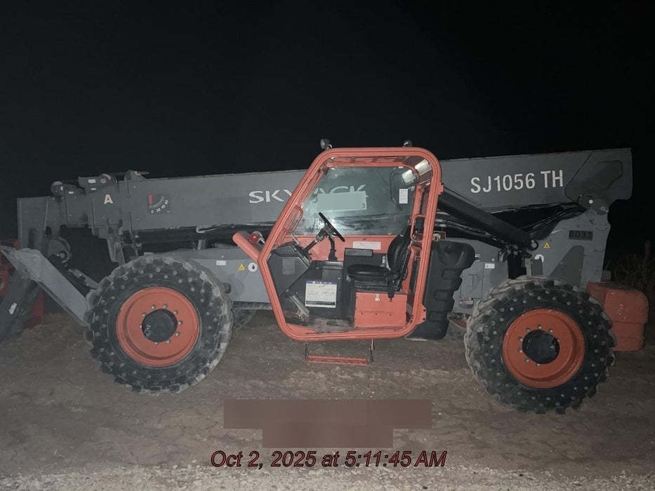 2018 Skyjack SJ1056 TH Skyjack 1056 TH Telehandler w/Open ROPS, Work Lights/Beacon, Solid Tires, 60" Carriage and Forks