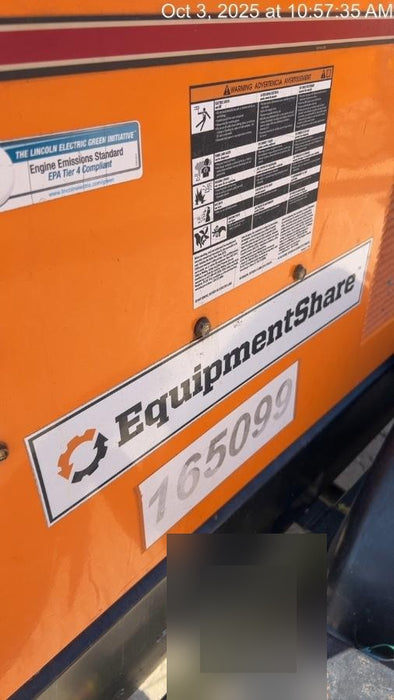 2021 Lincoln Electric Vantage 549X Ready Pak 3, ORANGE (includes trailer, cable rack, fender light kit)