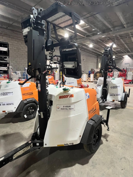 2024 Generac MLT2 Diesel, Flex Switch 120V Input, Powerzone Controller, 
(4) 320W LED Lights, 4kW Generator, 39.9 Gal Fuel Tank, 2" Ball, T3