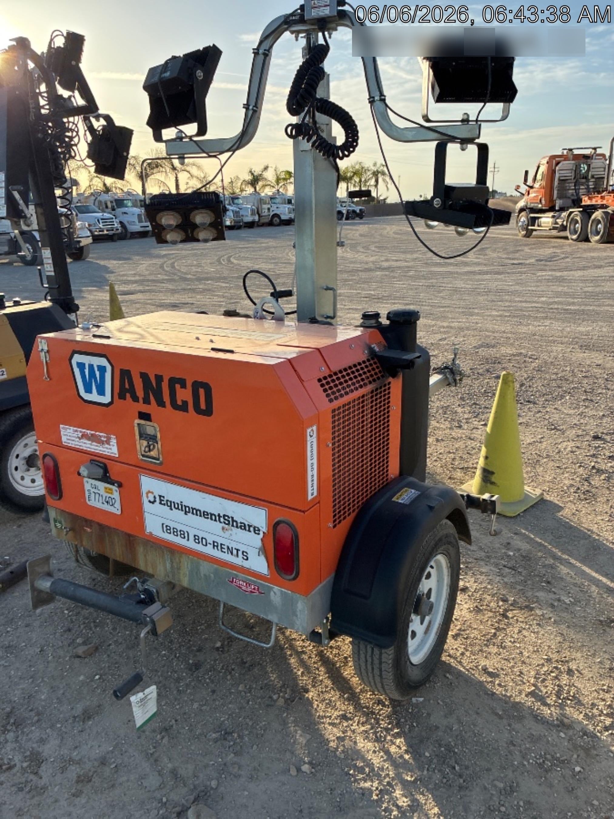 2024 Wanco WLTT-4MM4K Diesel, Deep Sea Controller, Shore Power Plug, Auto Start, (4) 350W LED Floodlights, 4kW Generator, 60 Gal Fuel Tank, 2" Ball, T3