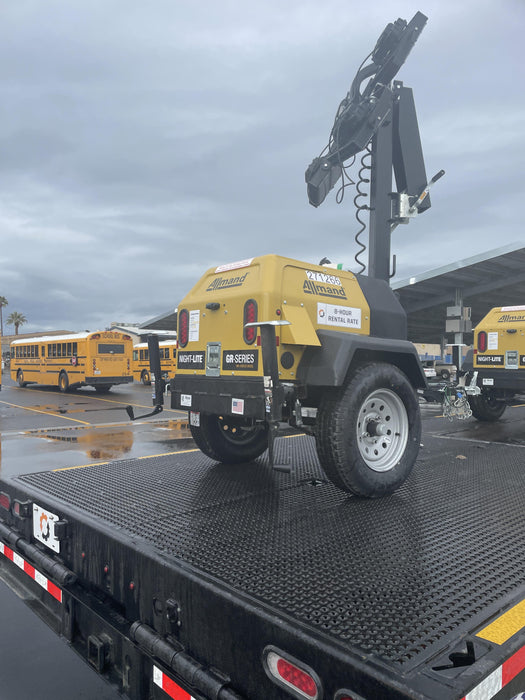 2022 Allmand NLV3GR (4) LED Light Fixture 350W, 23' Vertical Mast, 3kW Prime, Towable, ES Decals, T3