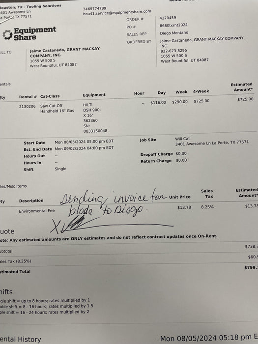 2023 HILTI DSH 900-X 16"