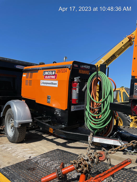 2022 Lincoln Electric LE400 Kubota V1505, Trlr, Cable Rack, Light Kit, ES Decals, T3