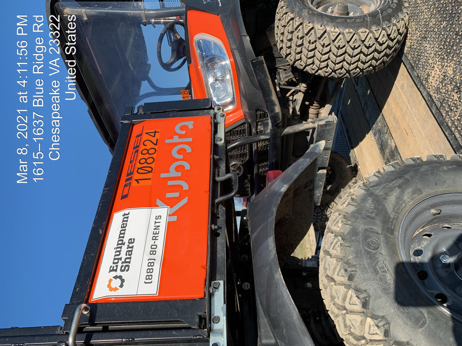 2020 Kubota RTV-X1140W-H Canopy, 4-Seater, Diesel, Windshield Acrylic Clear, Strobe Light, Backup Alarm