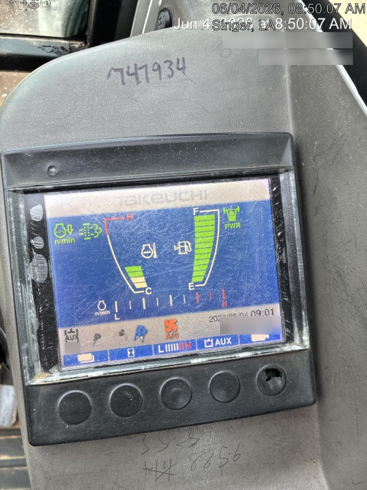 2019 Takeuchi TB290 Takeuchi TB290 Cab/Heat/AC w/Rubber Tracks, Auxiliary Hydraulics, Dozer Blade, Manual QC w/ 18/24/36" Buckets, Hydraulic Thumb Installed