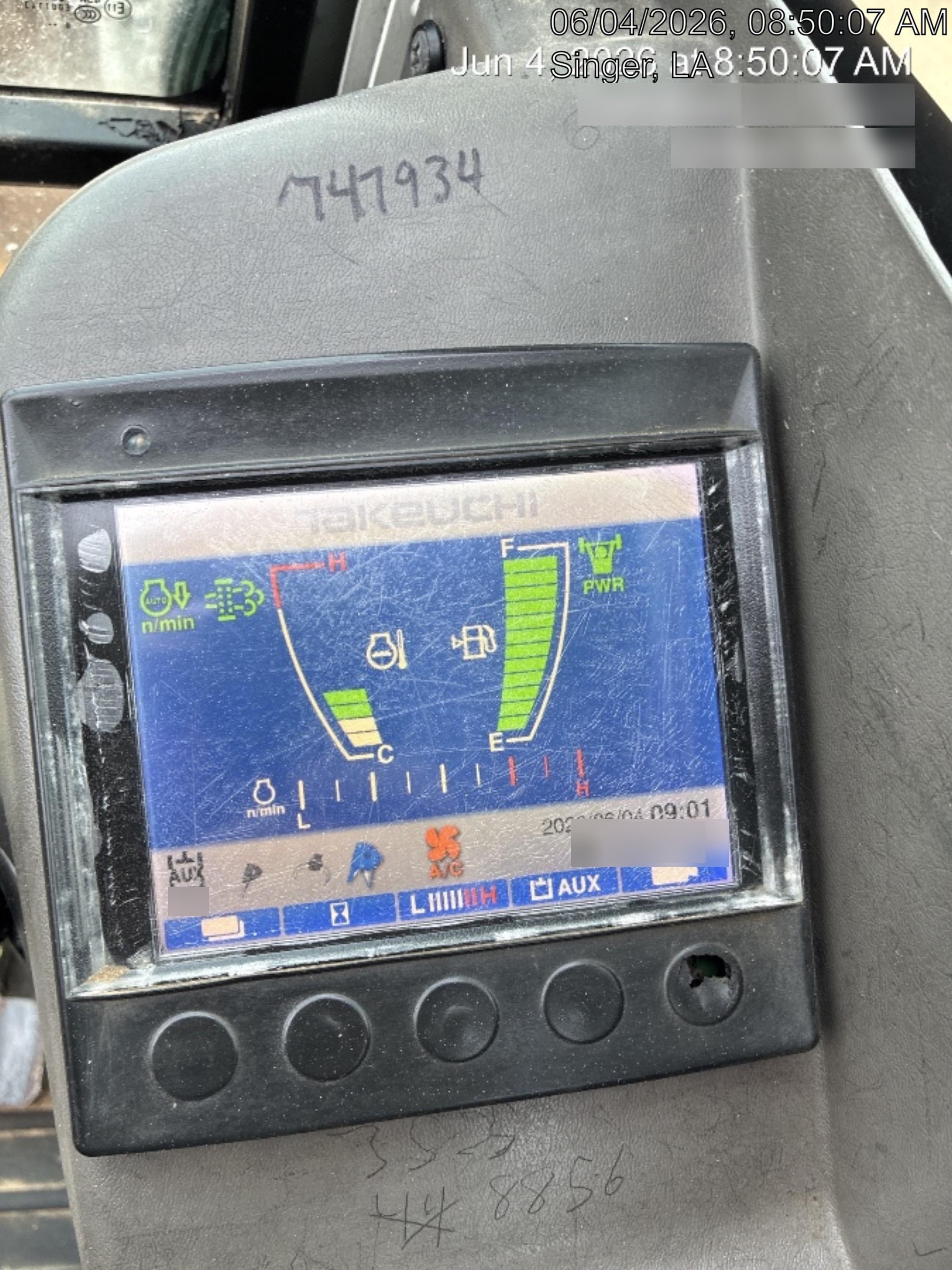 2019 Takeuchi TB290 Takeuchi TB290 Cab/Heat/AC w/Rubber Tracks, Auxiliary Hydraulics, Dozer Blade, Manual QC w/ 18/24/36" Buckets, Hydraulic Thumb Installed