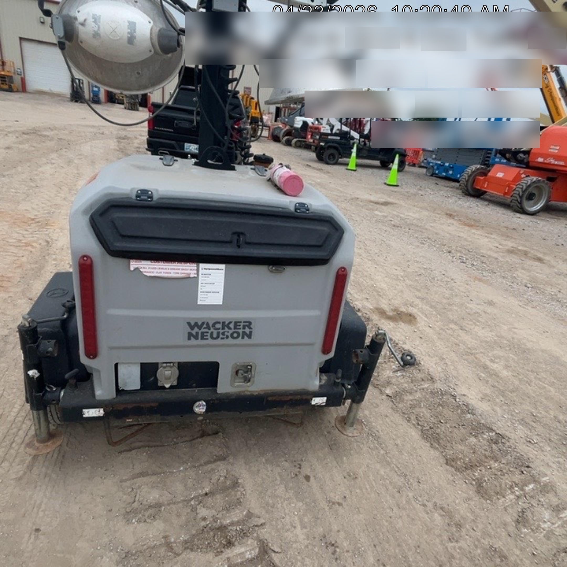 2019 Wacker Neuson LTV6L-MH Wacker Neuson LTV6L Mobile Light Tower w/Fuel Level Sensor Installed