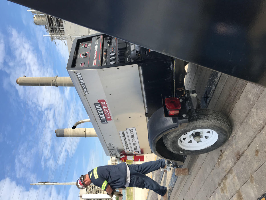 2019 Lincoln Electric Vantage 322 Ready-Pak 3, Two Wheel Trailer, Fender and Light Kit, Cable Rack