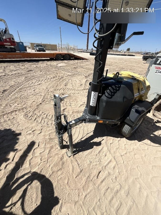 2022 Allmand NLV3GR (4) LED Light Fixture 350W, 23' Vertical Mast, 3kW Prime, Towable, Deep Sea L401, Leveling Jacks, Yanmar T4F 5.8hp