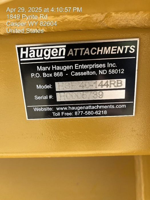 2023 HAUGEN HSP40-144RB