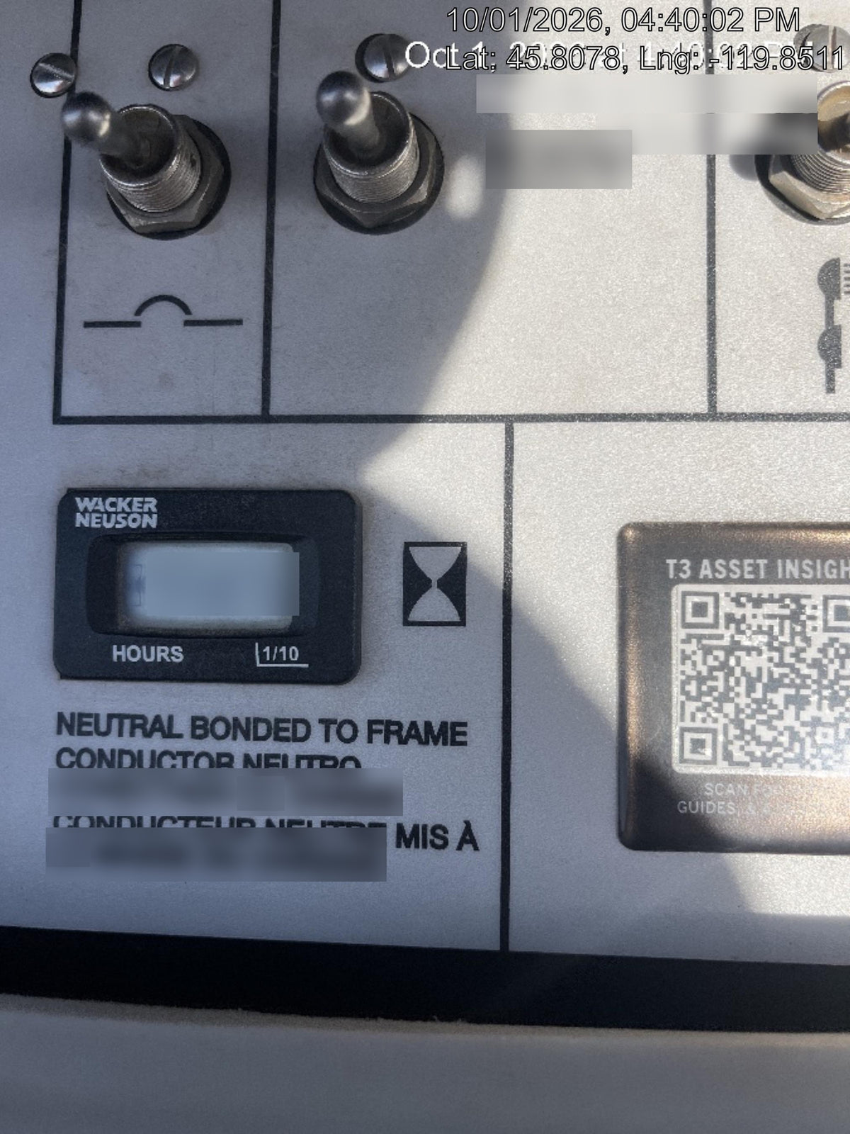 Wacker Neuson LTV6K-MH Power mast, 1100W MH, Fuel Sensors, Wiring Harness