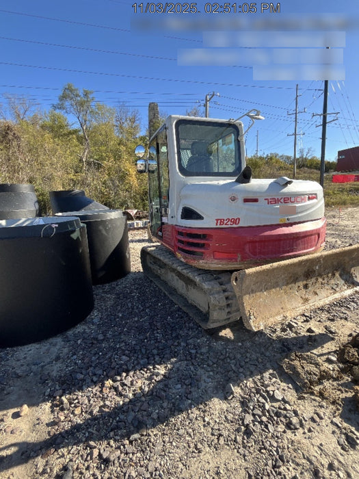 2019 Takeuchi TB290 Takeuchi TB290 Cab/Heat/AC w/Rubber Tracks, Auxiliary Hydraulics, Dozer Blade, Manual QC