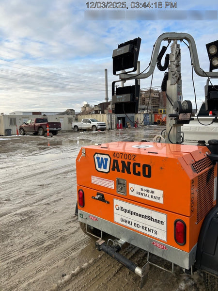 2024 Wanco WLTT-4MM4K Diesel, Deep Sea Controller, Shore Power Plug, Auto Start, (4) 350W LED Floodlights, 4kW Generator, 60 Gal Fuel Tank, 2" Ball, T3