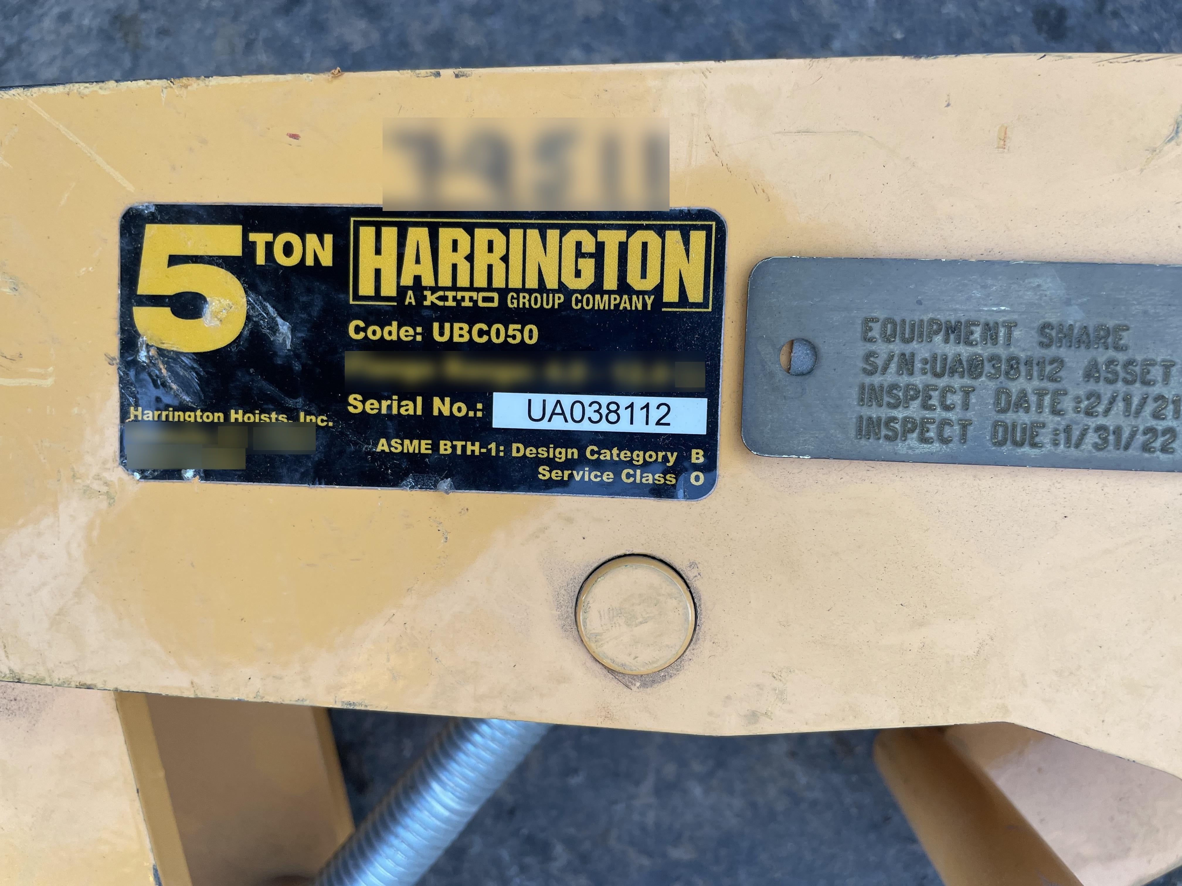 2020 HARRINGTON UBC050
