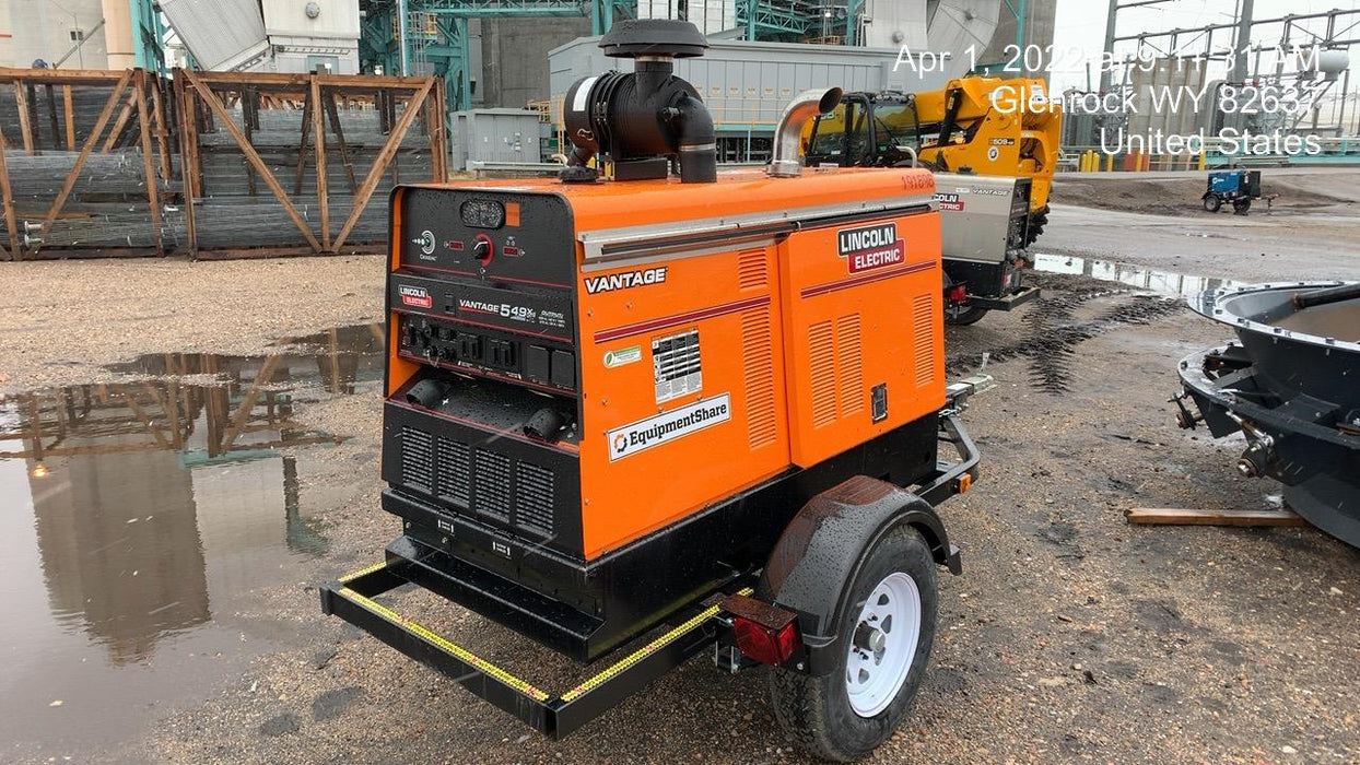 2021 Lincoln Electric Vantage 549X Ready Pak 3, ORANGE (includes trailer, cable rack, fender light kit)
