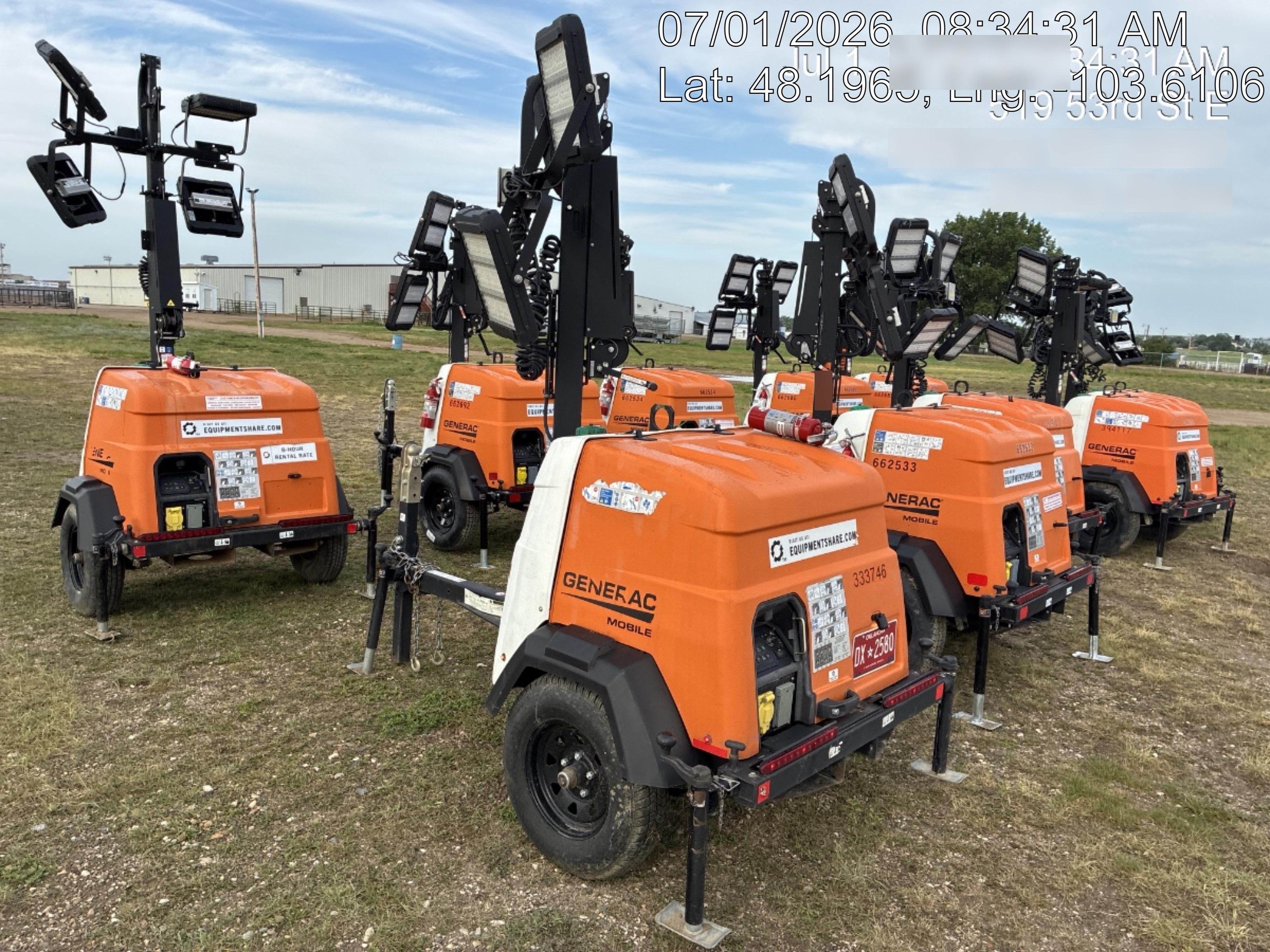 2023 Generac MLT2 Diesel, Flex Switch 120V Input, Powerzone Controller, (4) 320W LED Lights, 4kW Generator, 39.9 Gal Fuel Tank, 2" Ball, T3