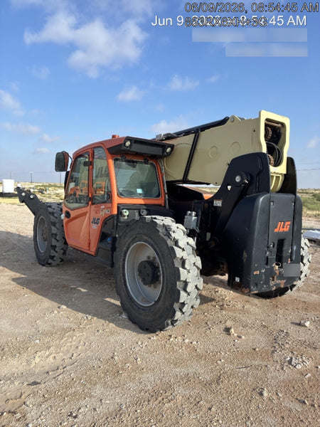 2019 JLG 1255 JLG 1255 T4F w/Full Cab, HVAC, Solid Tires, Work Lights/Beacon, 60" Carriage/Forks