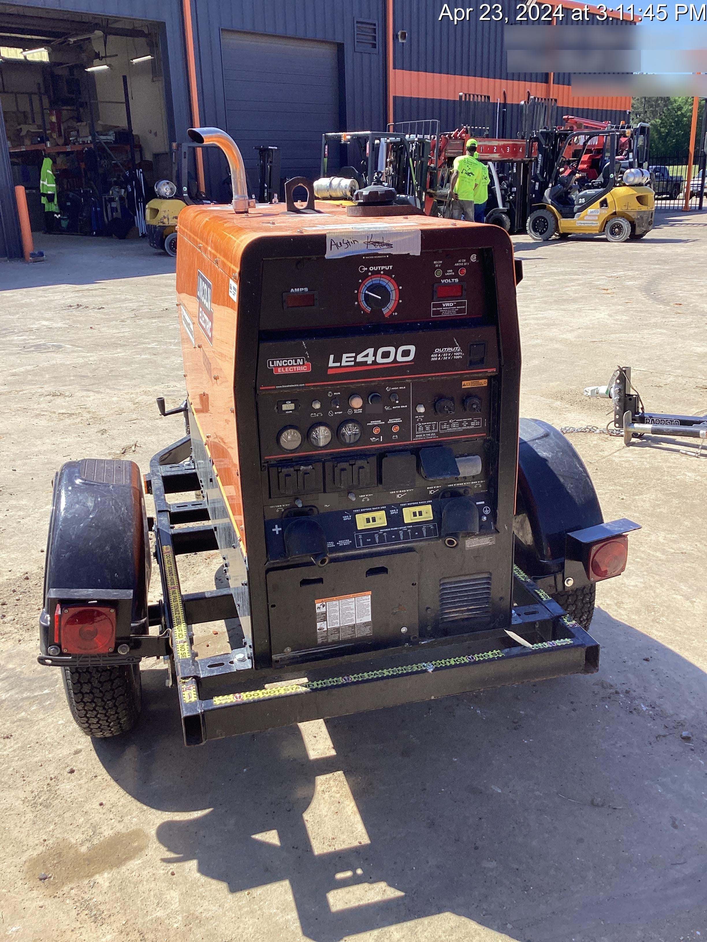 2022 Lincoln Electric LE400 Kubota V1505, Trlr, Cable Rack, Light Kit, ES Decals, T3