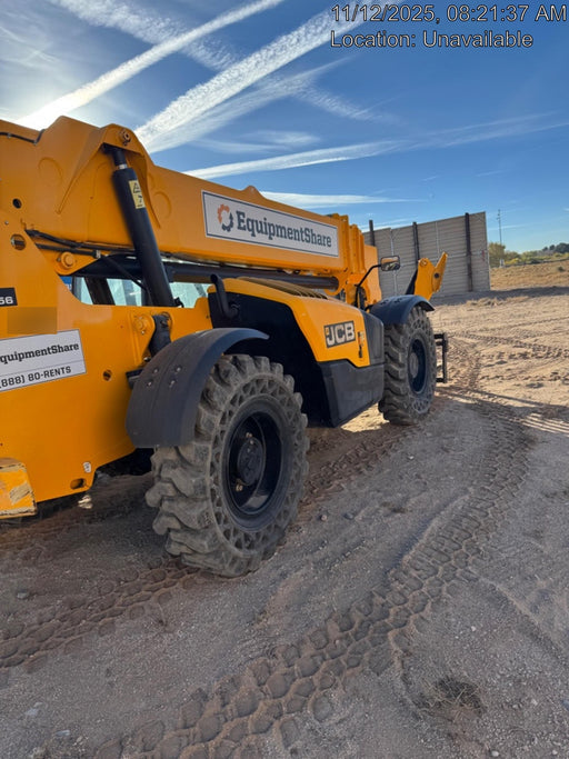 2019 JCB 512-56 109 HP w/Open ROPS, Beacon, Aux Hydraulics, Worklights, Solid Tires 60" Carriage/Forks