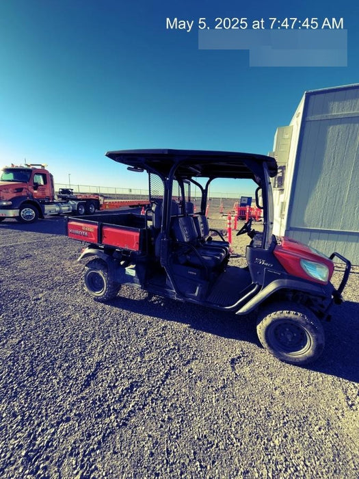 Kubota RTV-X1140W-H 4WD utility cart -LED strobe -Windshield tempered glass -Plastic canopy -Wire harness kit -Backup alarm