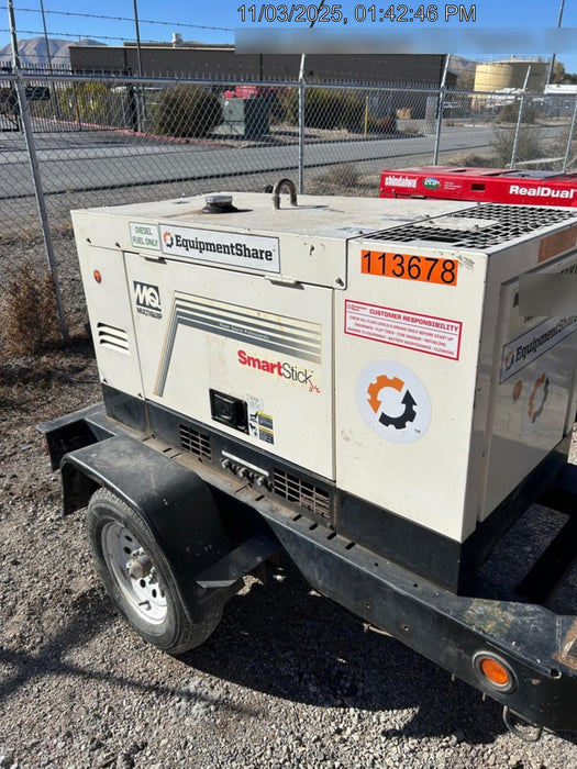 2020 Multiquip DLW400ESA4 400 amp Welder, 14kW, 120/240V, T4F Kubota, Trailer