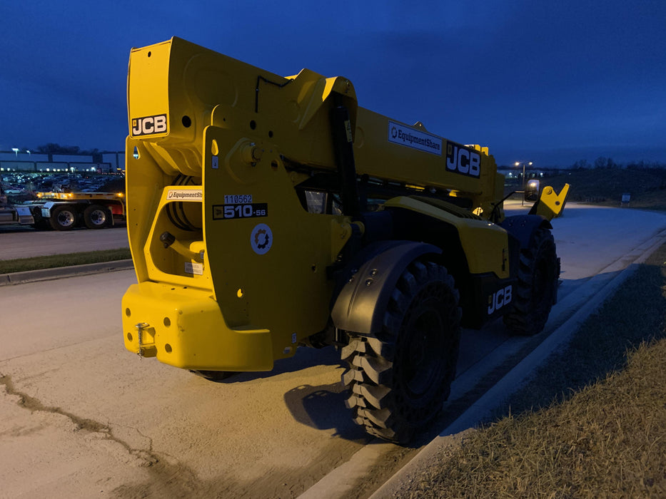2020 JCB 510-56 Cab/Heat/Air, Solid Tires, Work Lights, Beacon, Aux Hydraulics, Back up Alarm, Lifting Eye, ES Decals