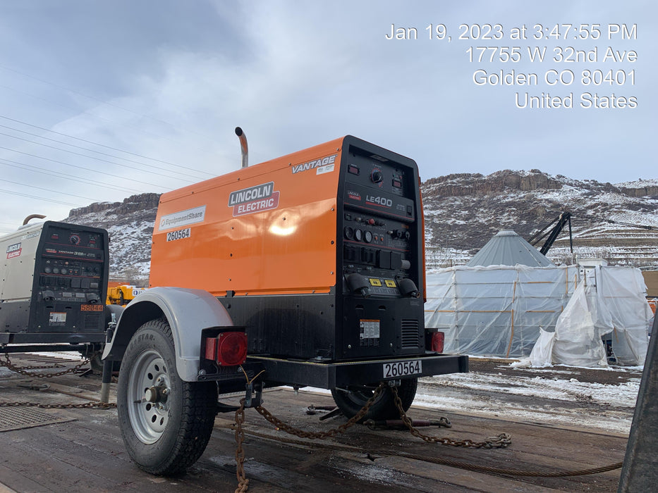 2022 Lincoln Electric LE400 Kubota V1505, Trlr, Cable Rack, Light Kit, ES Decals, T3