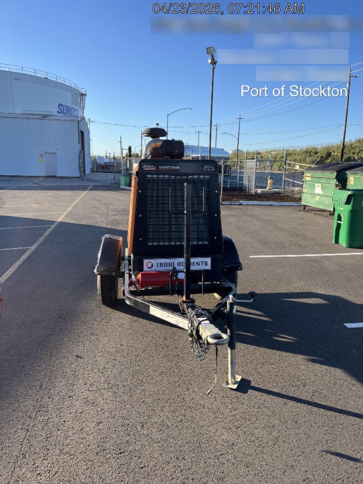 2022 Lincoln Electric Vantage 549X Crosslink Technology, Trailer Mounted, ES Decals, T3