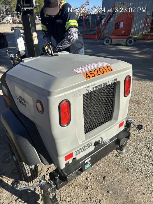 2024 Wacker Neuson LTT4 Diesel, Kohler KDW702, Deep Sea Controller, Auto Start, LED 320W, Bypass Outlet, T3