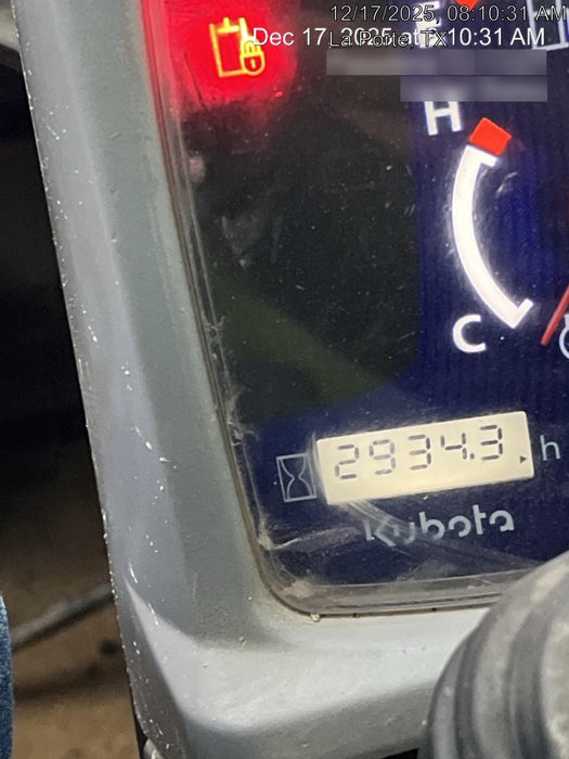 2019 Kubota SVL95-2S Cab/Heat/Air, Standard Tracks, Standard Flow, Hydraulic QC 80" HD Tooth Bucket