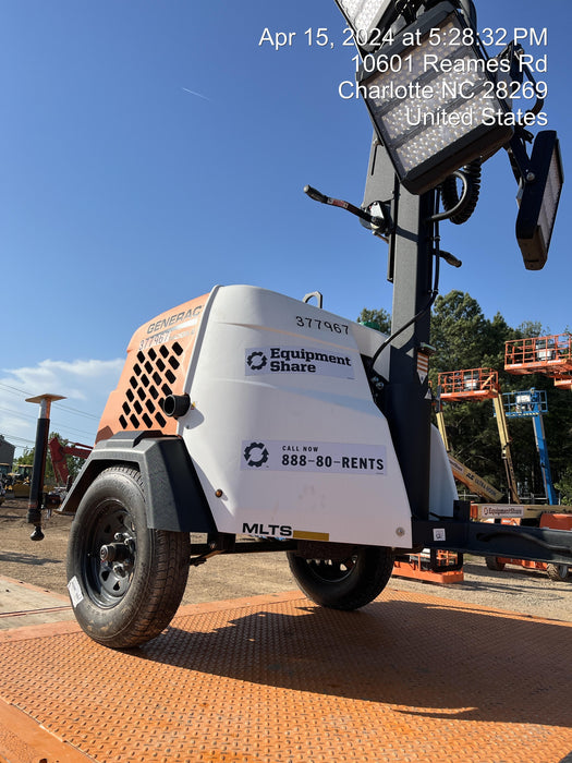 2023 Generac MLT2 Diesel, Flex Switch 120V Input, Powerzone Controller, 
(4) 320W LED Lights, 4kW Generator, 39.9 Gal Fuel Tank, 2" Ball, T3