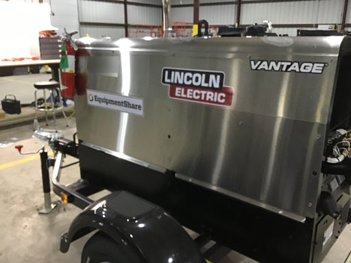 2019 Lincoln Electric Vantage 322 Welder Ready-Pak 3, Two wheel trailer, Fender and Light kit, Cable Rack