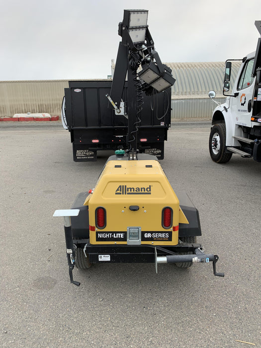 2020 Allmand NLV3GR (4) LED Light Fixture 350W, 23' Vertical Mast, 3kW Prime, Towable, Deep Sea L401, Leveling Jacks, Yanmar T4F 5.8hp