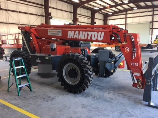 2018 Manitou MTA10055 Manitou MTA 10055 w/Cab/Heat/AC, Work Lights/Strobe, Aux Hyd, Solid Tires, Lift Hook, 66" Carriage, 60" Forks