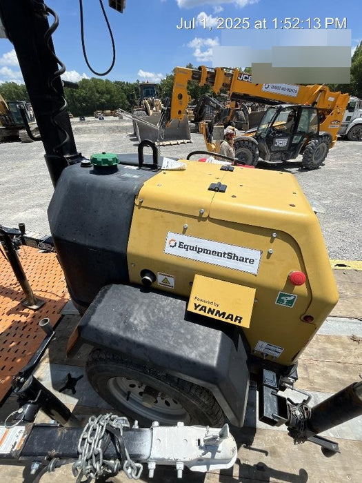 2022 Allmand NLV3GR (4) LED Light Fixture 350W, 23' Vertical Mast, 3kW Prime, Towable, ES Decals, T3