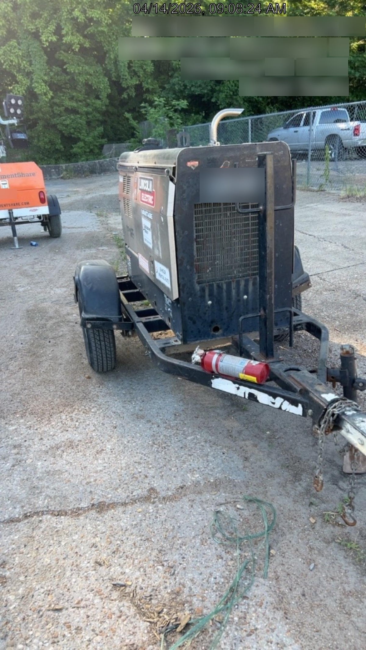 2019 Lincoln Electric Vantage 322 Lincoln Vantage 322 Welder w/Trailer, Light Kit, Cable Rack