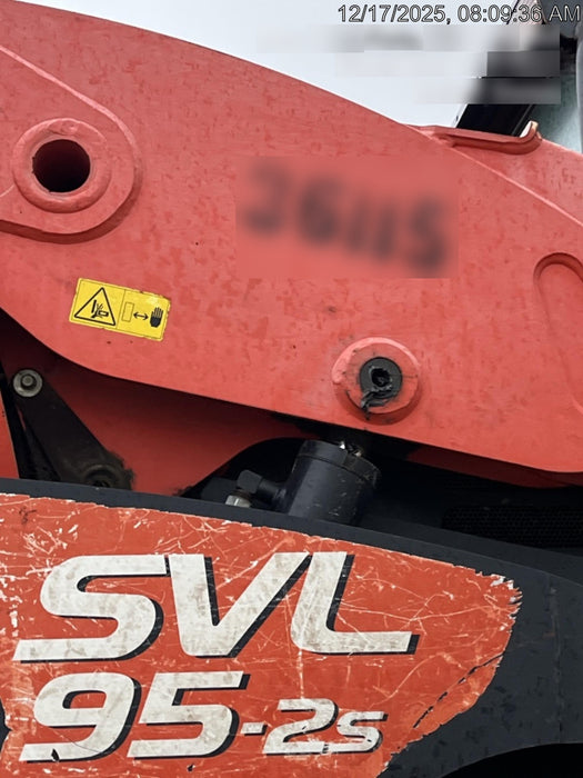 2019 Kubota SVL95-2S Cab/Heat/Air, Standard Tracks, Standard Flow, Hydraulic QC 80" HD Tooth Bucket