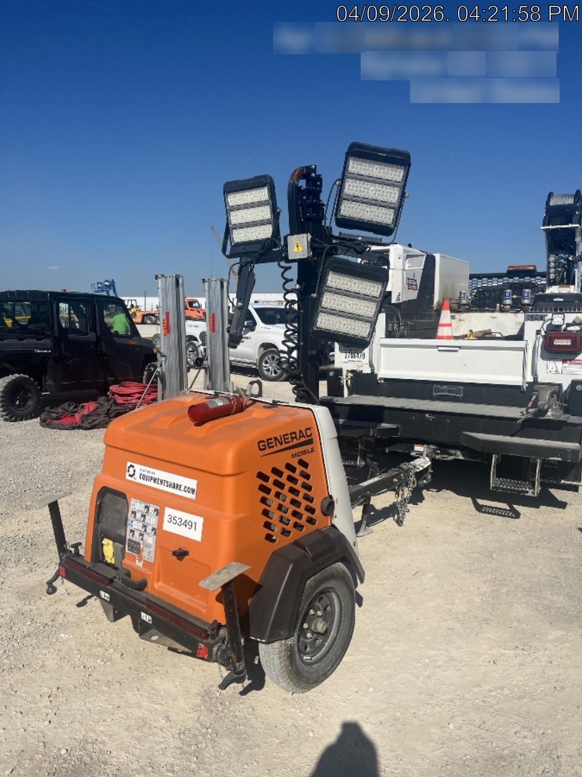 2023 Generac MLT2 Diesel, Flex Switch 120V Input, Powerzone Controller, (4) 320W LED Lights, 4kW Generator, 39.9 Gal Fuel Tank, 2" Ball, T3