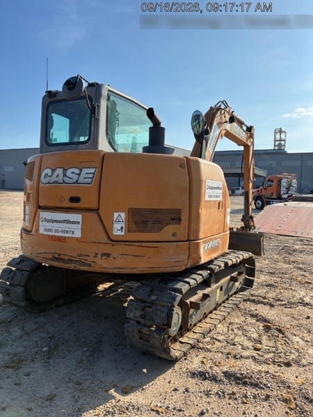 2015 Case CX80C CLOSED CAB, A/C, RUBBER TRACKS PADS, 7'-2" ARM