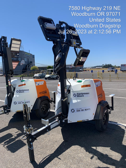 2023 Generac MLT2 Diesel, Flex Switch 120V Input, Powerzone Controller, (4) 320W LED Lights, 4kW Generator, 39.9 Gal Fuel Tank, 2" Ball, T3