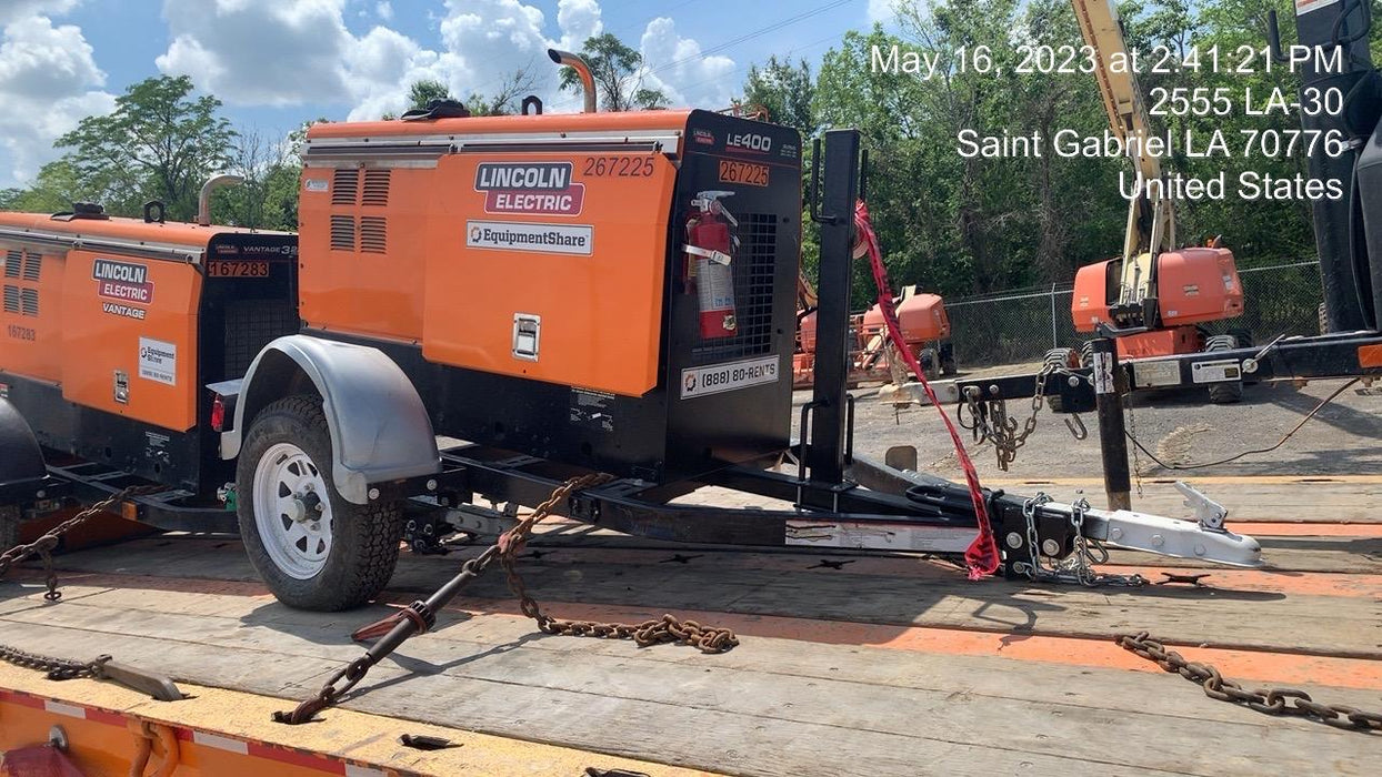 2022 Lincoln Electric LE400 Kubota V1505, Trlr, Cable Rack, Light Kit, ES Decals, T3