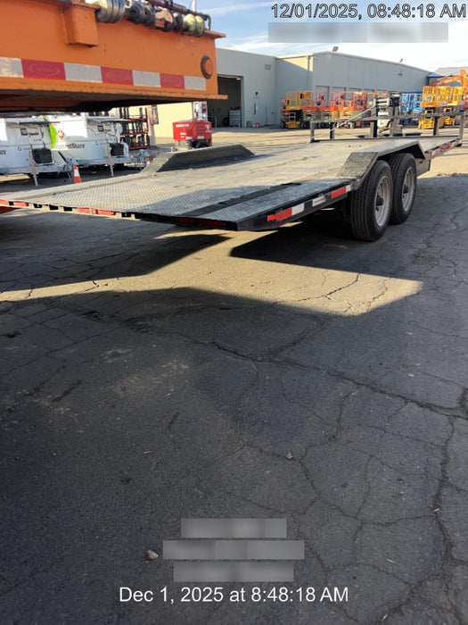 2025 TEXAS PRIDE TRAILERS 21' Lowboy Gravity Tilt Bed 14K Bumper Pull Trailer