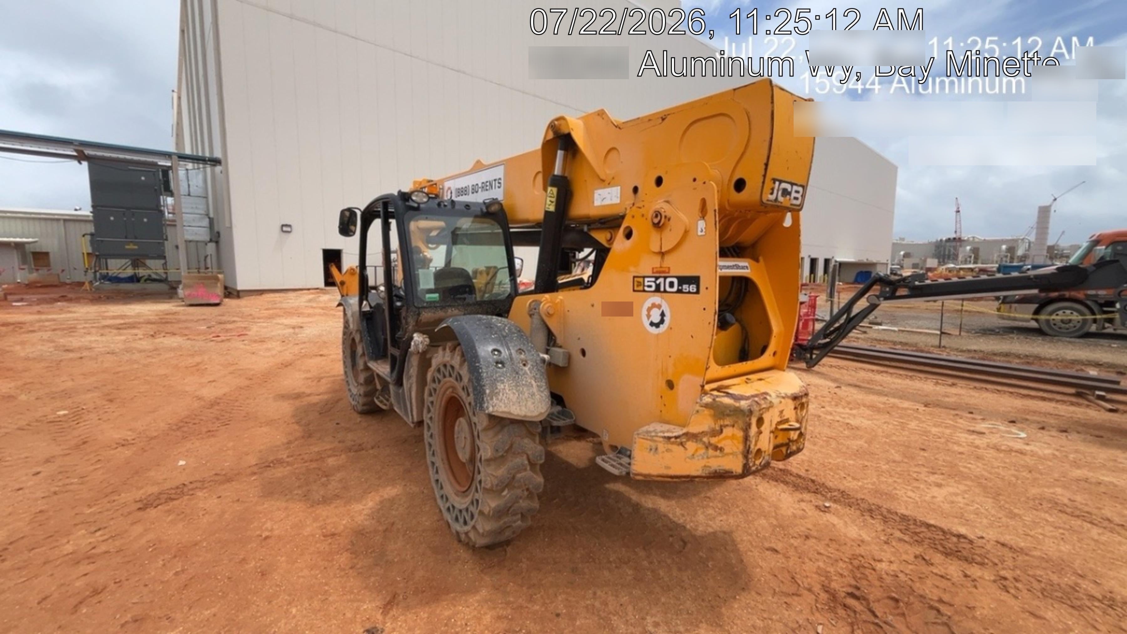 2020 JCB 510-56 Canopy, Solid Tires, Work Lights, Beacon, Aux Hydraulics, Back up Alarm, Lifting Eye, ES Decals