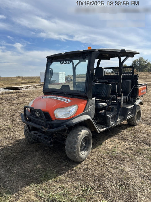2019 Kubota RTV-X1140W-H 4wd Utility Cart, LED Strobe, Windshield Tempered Glass, Plastic Canopy, Wire Harness Kit, Backup Alarm