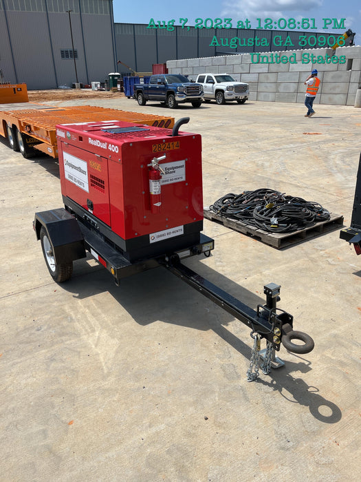 2022 Shindaiwa DGW400MDL Kubota D902 Engine, 23 HP, Dual Op Welder, Wire, Arc, Droop Stick, Tig, and CC Stick Functionality, Simulphase, 3 Phase and 1 Phase Gen Output, Single Axle NB Trlr, Slr Trckl Chrg 12V 12W, Fire Ext