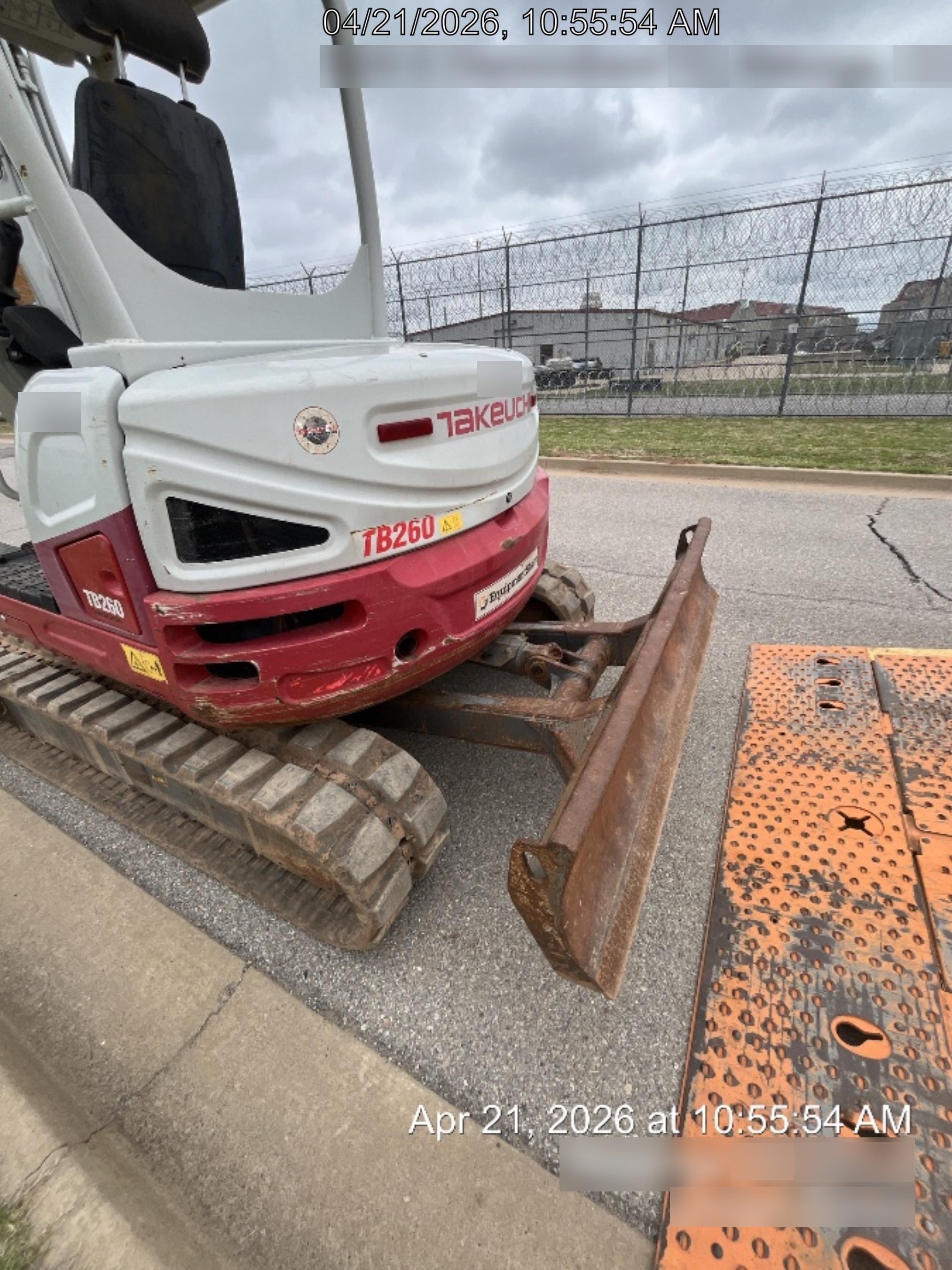 2019 Takeuchi TB260 Takeuchi TB260 Canopy w/Rubber Tracks, Auxiliary Hydraulics, Standard Blade, Manual QC