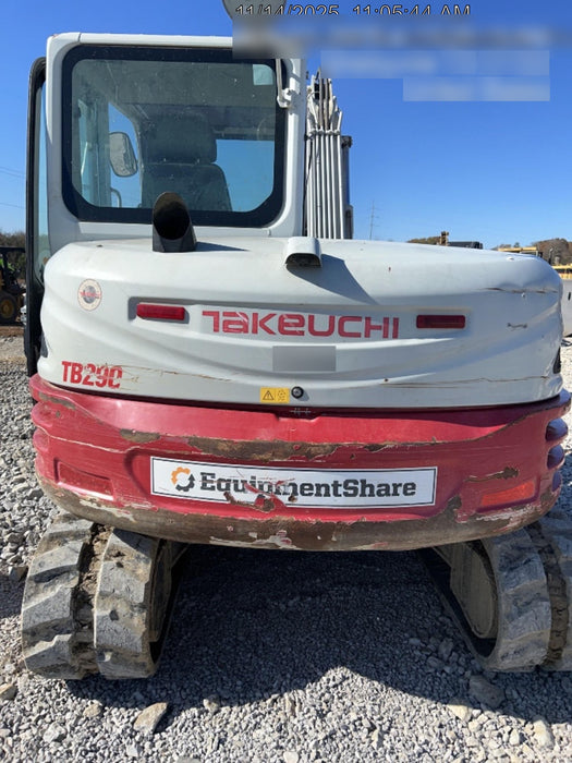 2019 Takeuchi TB290 Takeuchi TB290 Cab/Heat/AC w/Rubber Tracks, Auxiliary Hydraulics, Dozer Blade, Manual QC, 18/24/36" Buckets, Hydraulic Thumb Installed